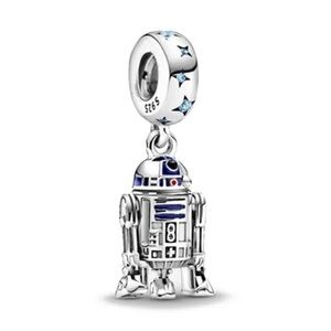 Star Wars R2-D2 Charm silver rhinestone crystals